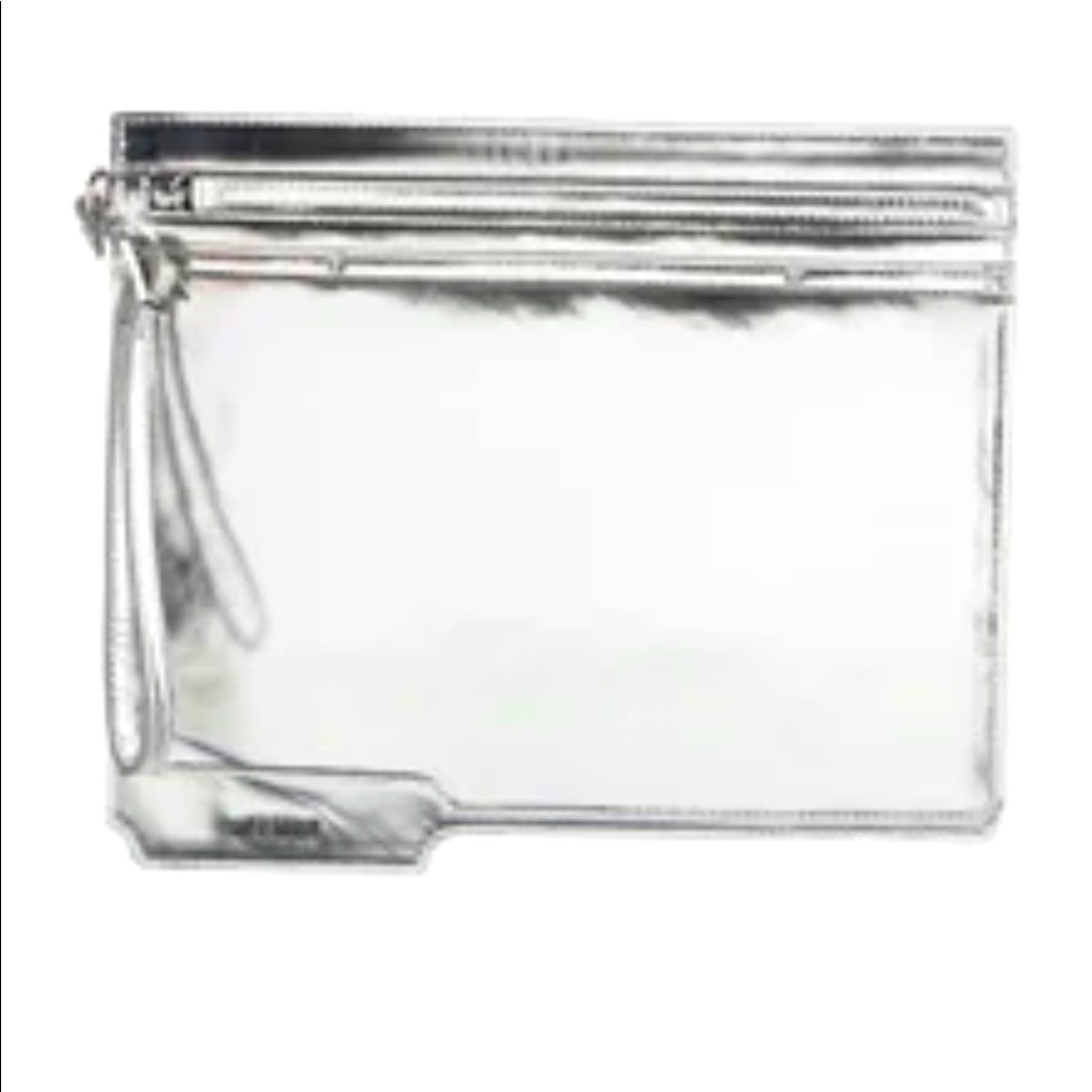 Silver Metallic Clutch by Helmut Lang